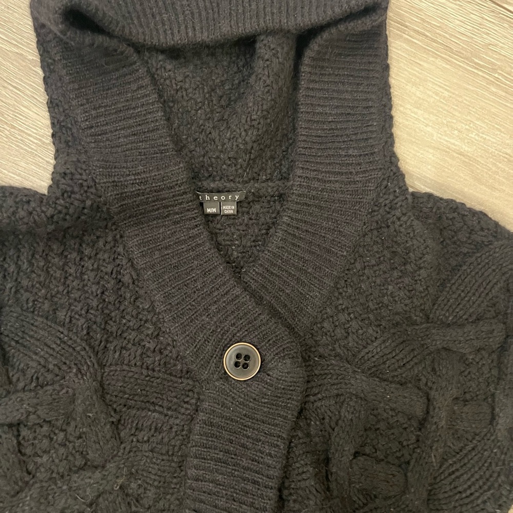 Theory Women's Charcoal Cardigan Sweater